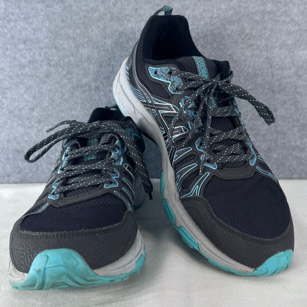 Asics Women's sz 9 Wide Gel Venture 7 Teal & Grey Trail Running Sneaker Hiking - Picture 2 of 12